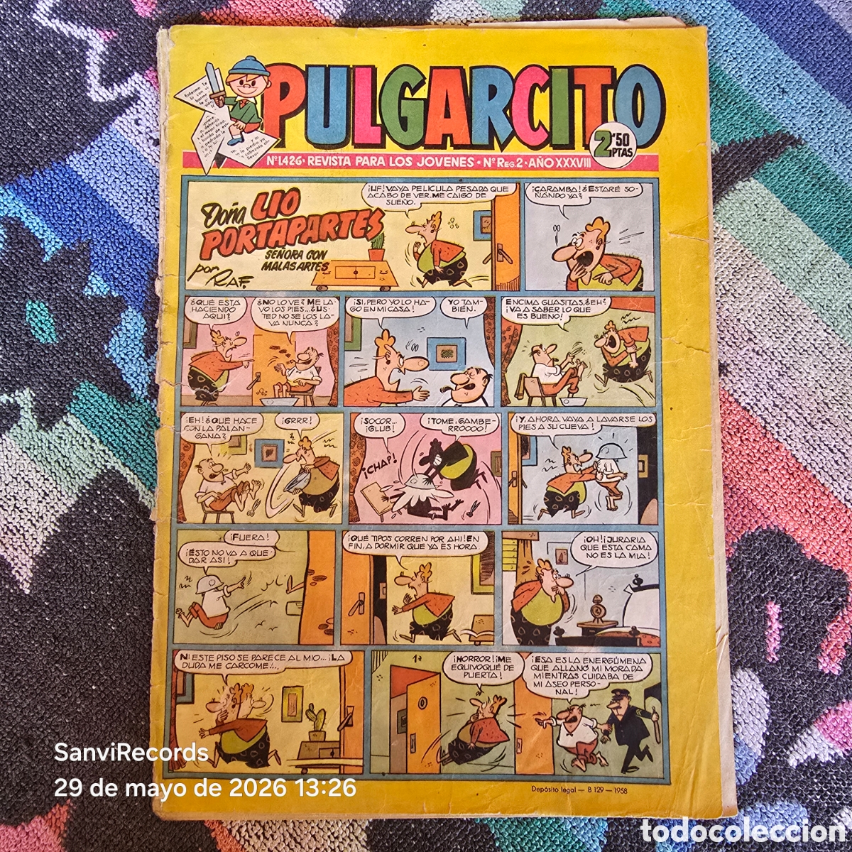 Tebeos: PULGARCITO, REVISTA PARA LOS J&Oacute;VENES 1426 (A&Ntilde;O XXXVIII) (BRUGUERA)