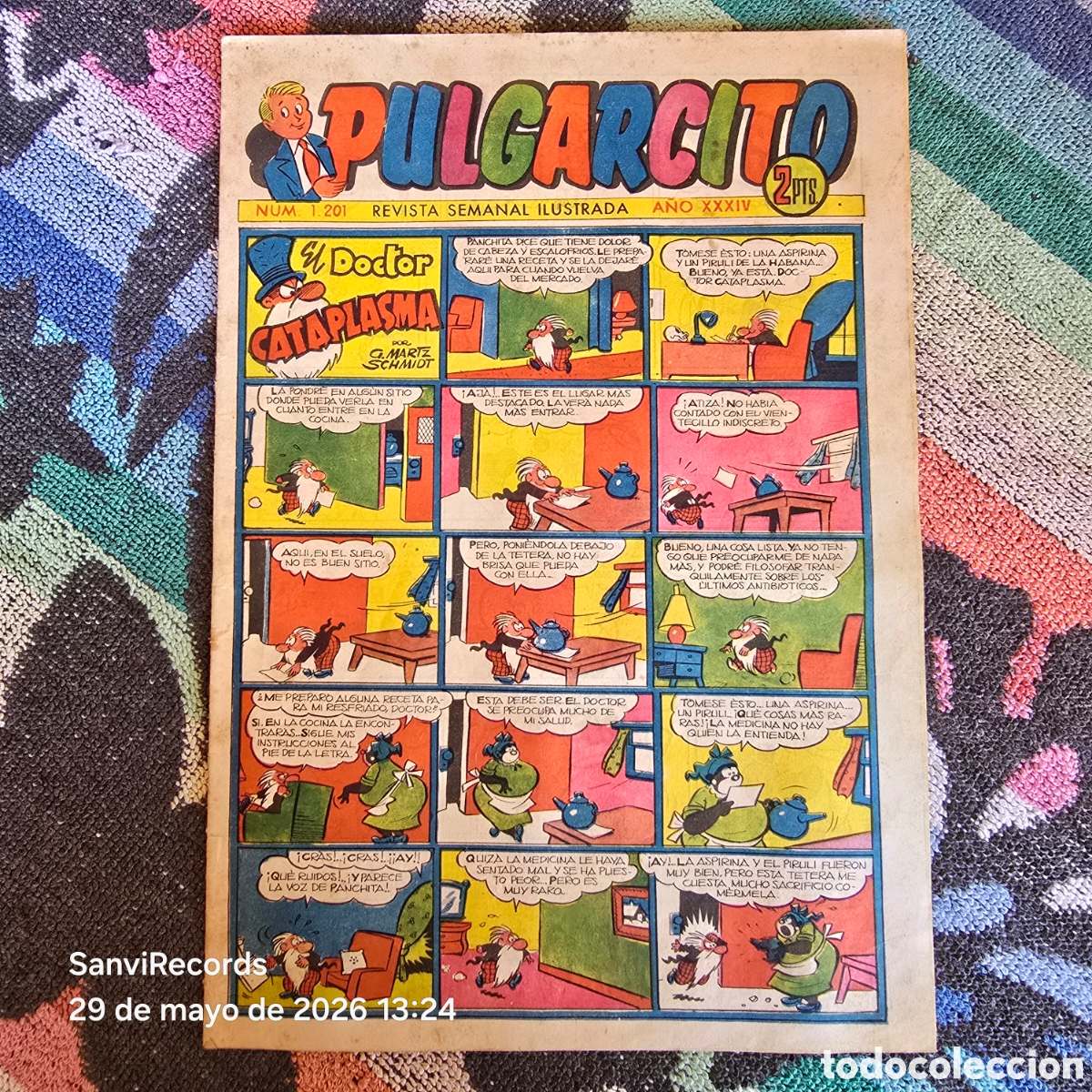 Tebeos: PULGARCITO, REVISTA SEMANAL ILUSTRADA 1201 (A&Ntilde;O XXXIV) (BRUGUERA)