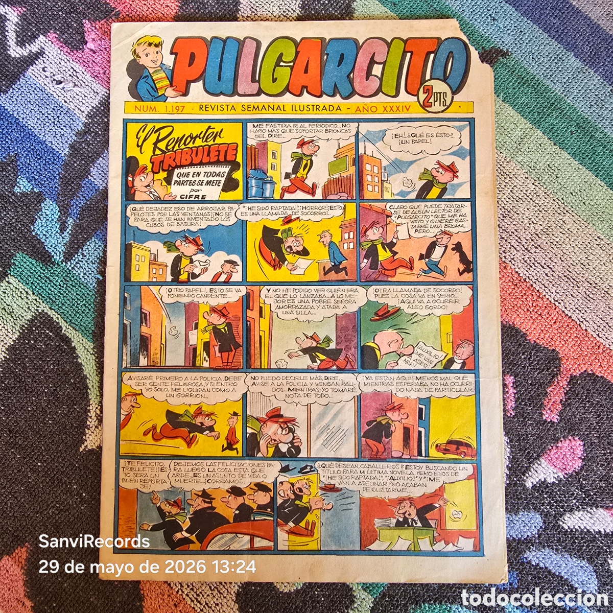 Tebeos: PULGARCITO, REVISTA SEMANAL ILUSTRADA 1197 (A&Ntilde;O XXXIV) (BRUGUERA)