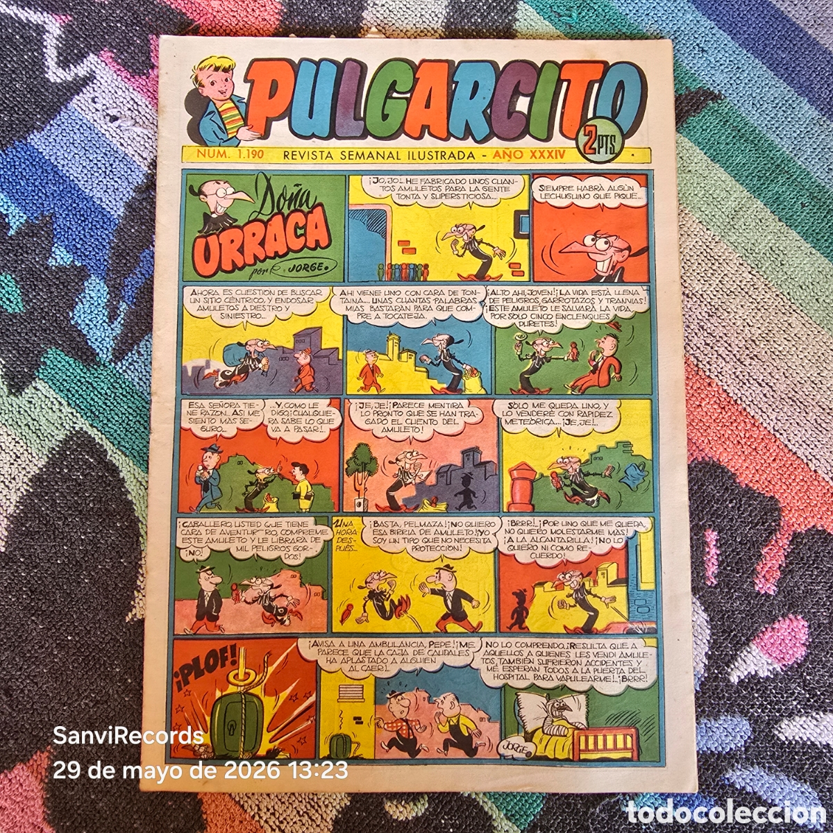Tebeos: PULGARCITO, REVISTA SEMANAL ILUSTRADA 1190 (A&Ntilde;O XXXIV) (BRUGUERA)