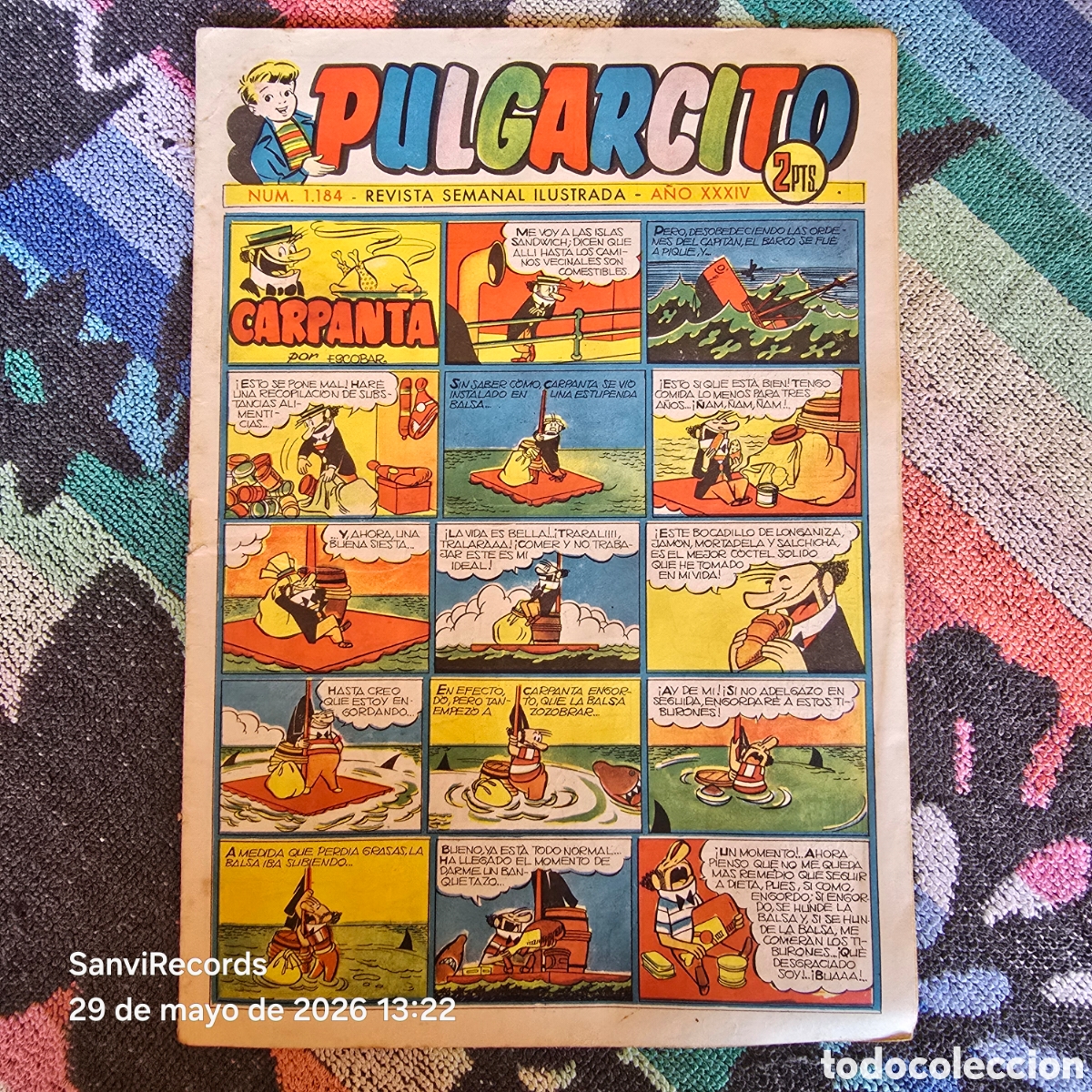 Tebeos: PULGARCITO, REVISTA SEMANAL ILUSTRADA 1184 (A&Ntilde;O XXXIV) (BRUGUERA)