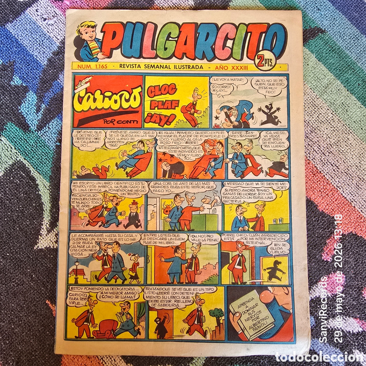 Tebeos: PULGARCITO, REVISTA SEMANAL ILUSTRADA 1165 (A&Ntilde;O XXXIII) (BRUGUERA)