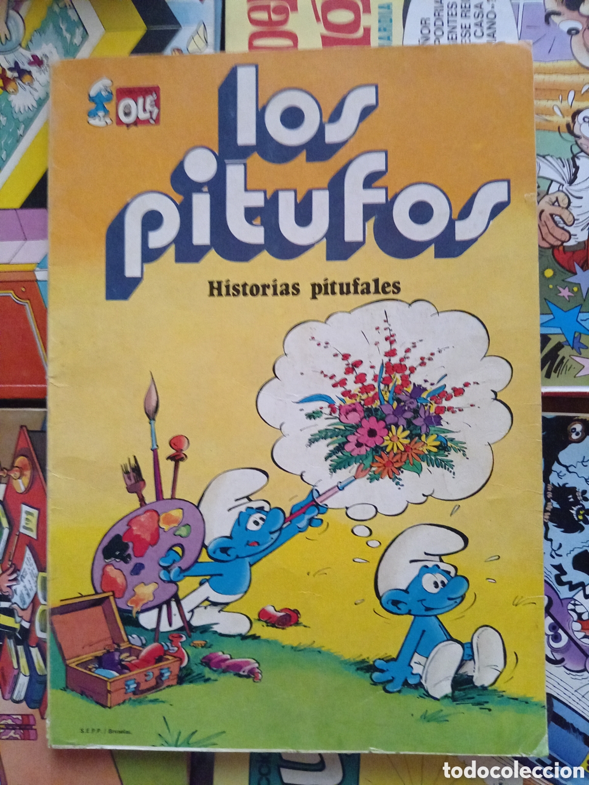 Tebeos: Colecci&oacute;n Ol&eacute; Los Pitufos 9 cj90 - Foto 1