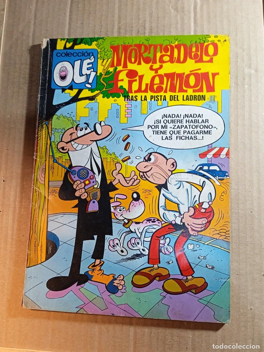 Tebeos: TEBEO DE OLE MORTADELO Y FILEMON EN TRAS LA PISTA DEL LADRON DEL A&Ntilde;O 1973 N&ordm; 71 NUMERO EN EL LOMO