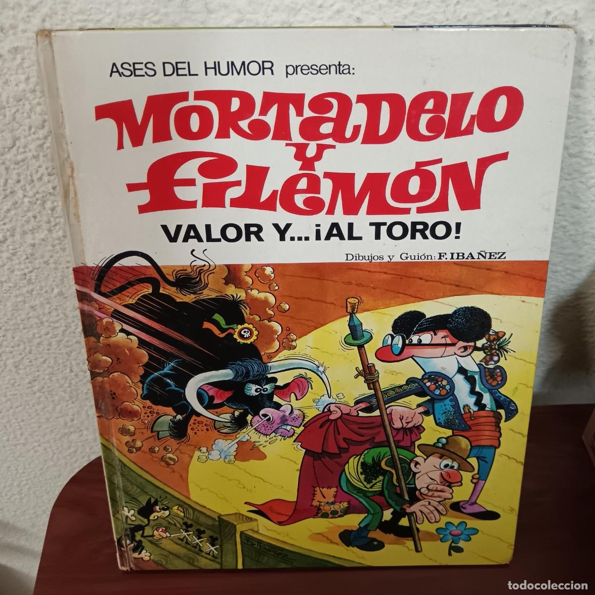 Tebeos: ASES DEL HUMOR N&ordm; 4 MORTADELO Y FILEM&Oacute;N VALOR Y... &iexcl;AL TORO! BRUGUERA A&Ntilde;O 1970 TAPA DURA