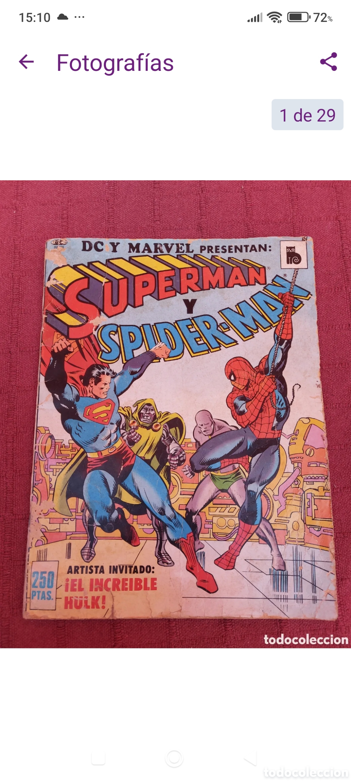 Tebeos: SUPERMAN Y SPIDERMAN BRUGUERA 1981 DC Y MARVEL ARTISTA INVITADO EL INCRE&Iacute;BLE HULK