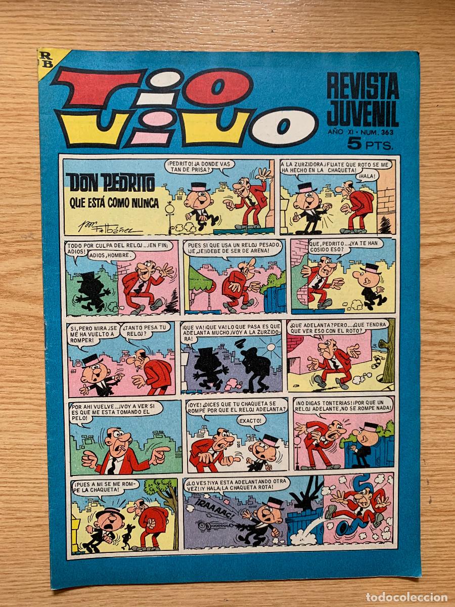 Tebeos: T&iacute;o Vivo n&ordm; 363 - 2&ordf; &Eacute;poca - D2 Excelente Estado - CROMOS DE FUTBOL SAGASTA-DE FELIPE-CURRO-CALLEJA