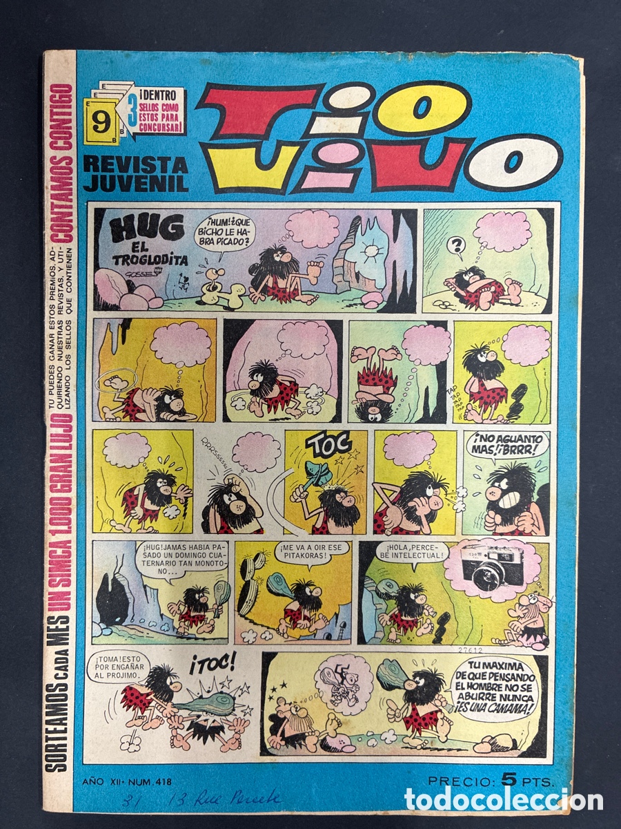 Tebeos: COMIC COLECCION TIO VIVO N&ordm; 418 EDITORIAL BRUGUERA