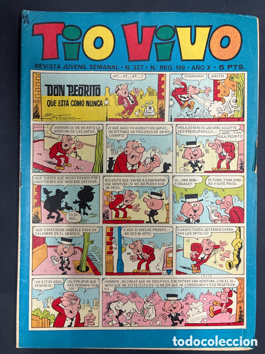 Comics: COMIC COLECCION TIO VIVO N&ordm; 327 EDITORIAL BRUGUERA