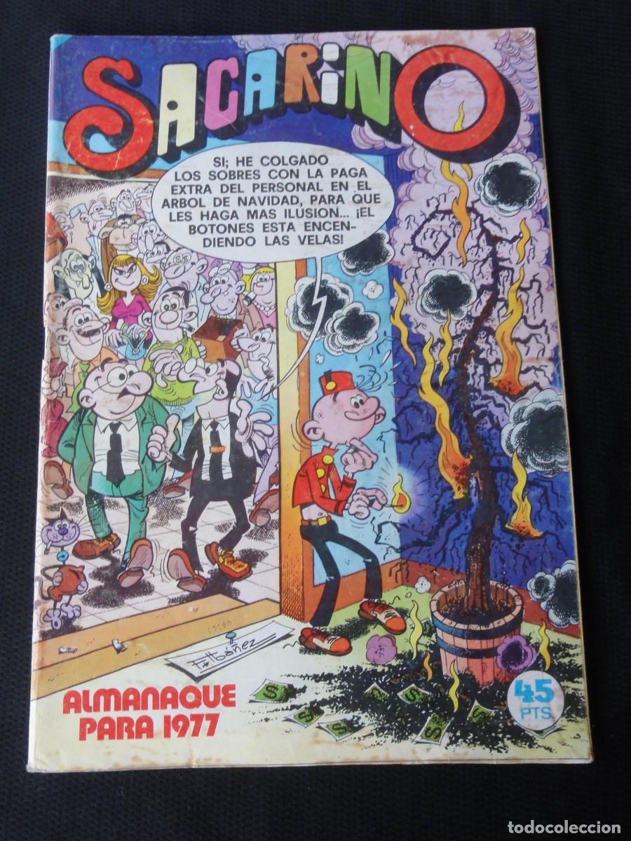 Tebeos: SACARINO ALMANAQUE 1977. 100 P&Aacute;GINAS. A&Ntilde;O 1976. EDITORIAL. BRUGUERA. C-49