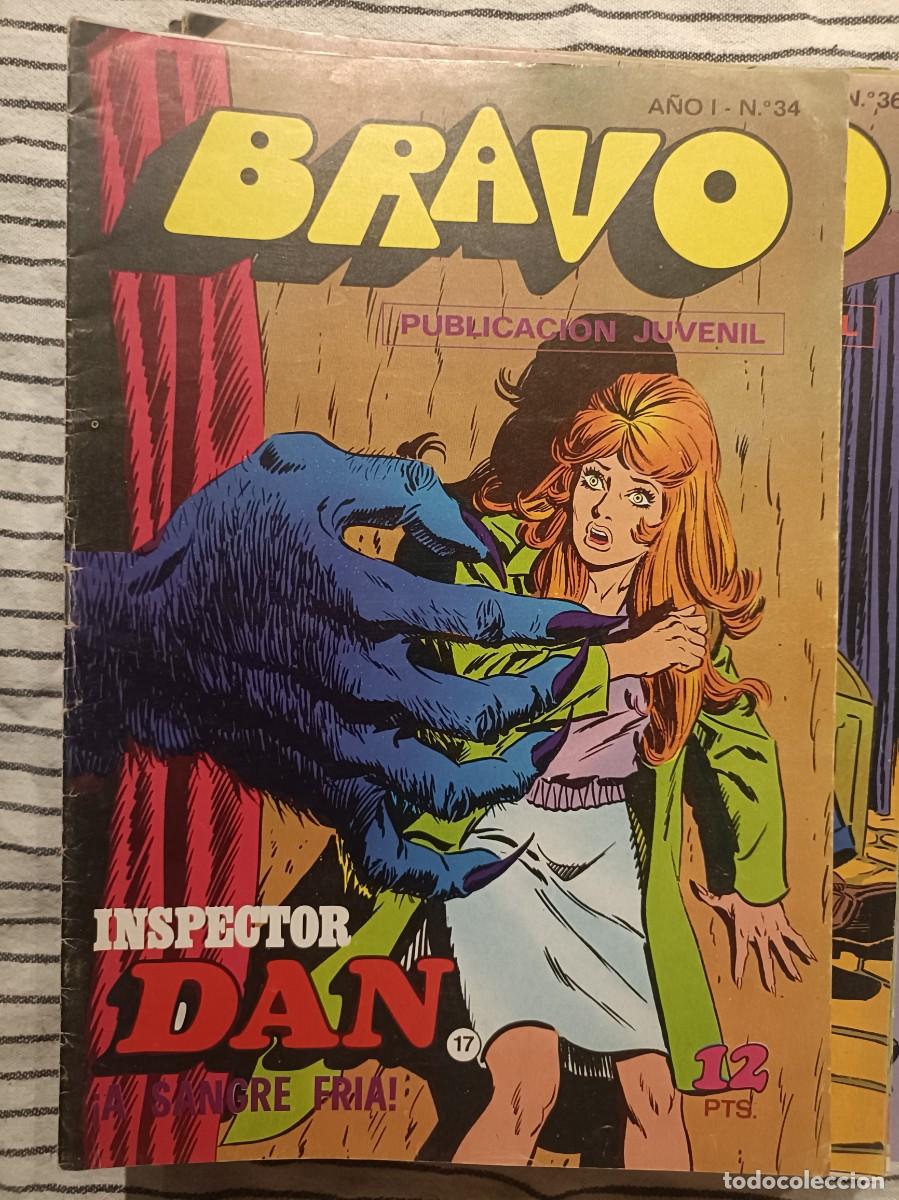 BDs: Bravo - n&ordm; 34 a&ntilde;o 1 - Inspector Dan, &iexcl;A sanbgre fr&iacute;a! n&ordm; 17 - Ed. Bruguera 1976