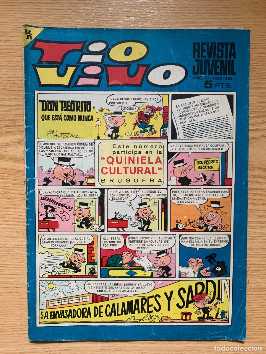 Tebeos: T&iacute;o Vivo n&ordm; 365 - CROMOS DE FUTBOL LUIS COSTA, APARICIO , ZUGAZAGA , ARAMBARRI