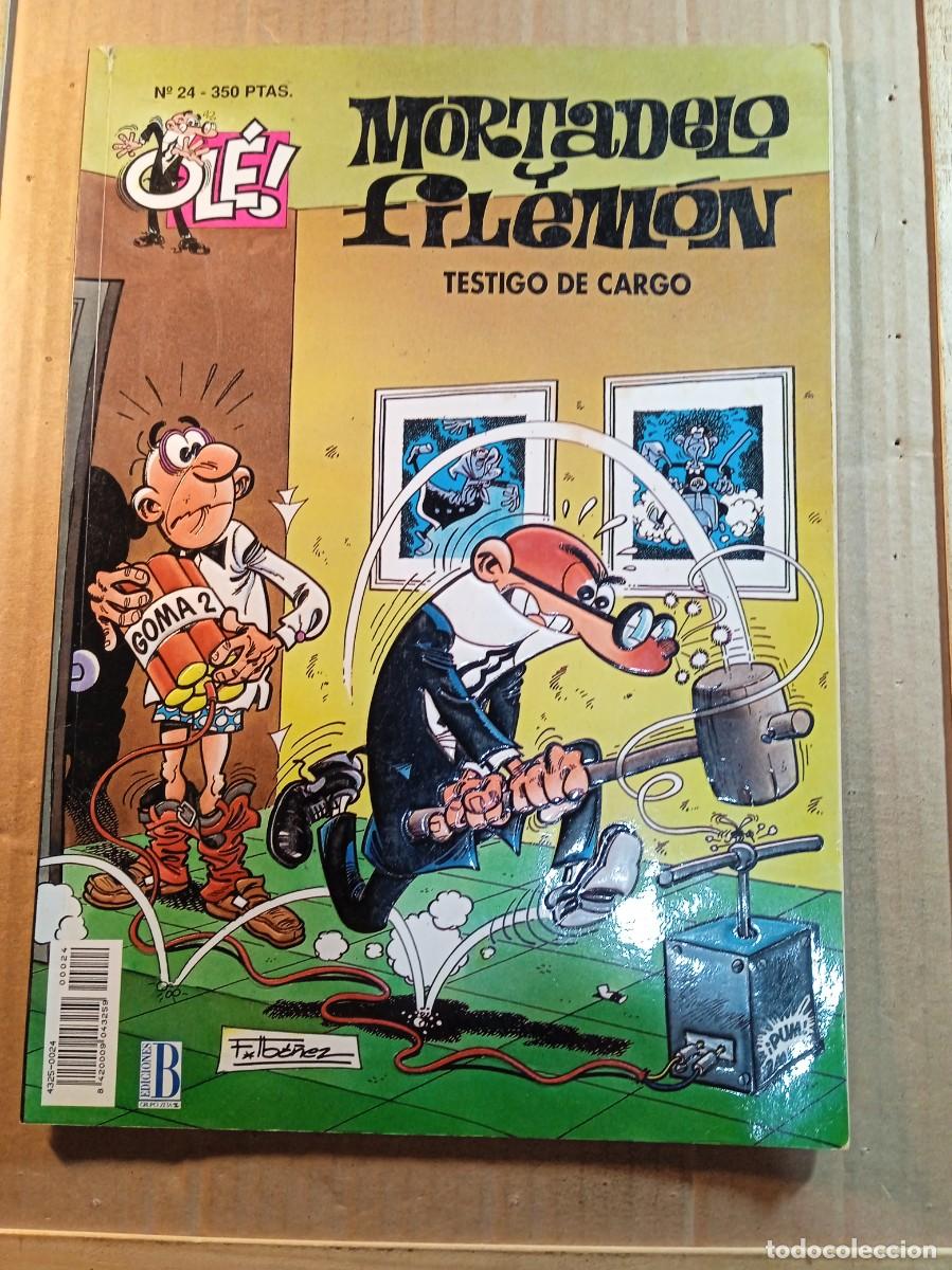 Tebeos: TEBEO DE OLE MORTADELO Y FILEMON EN TESTIGO DE CARGO DEL A&Ntilde;O 1993 N 24