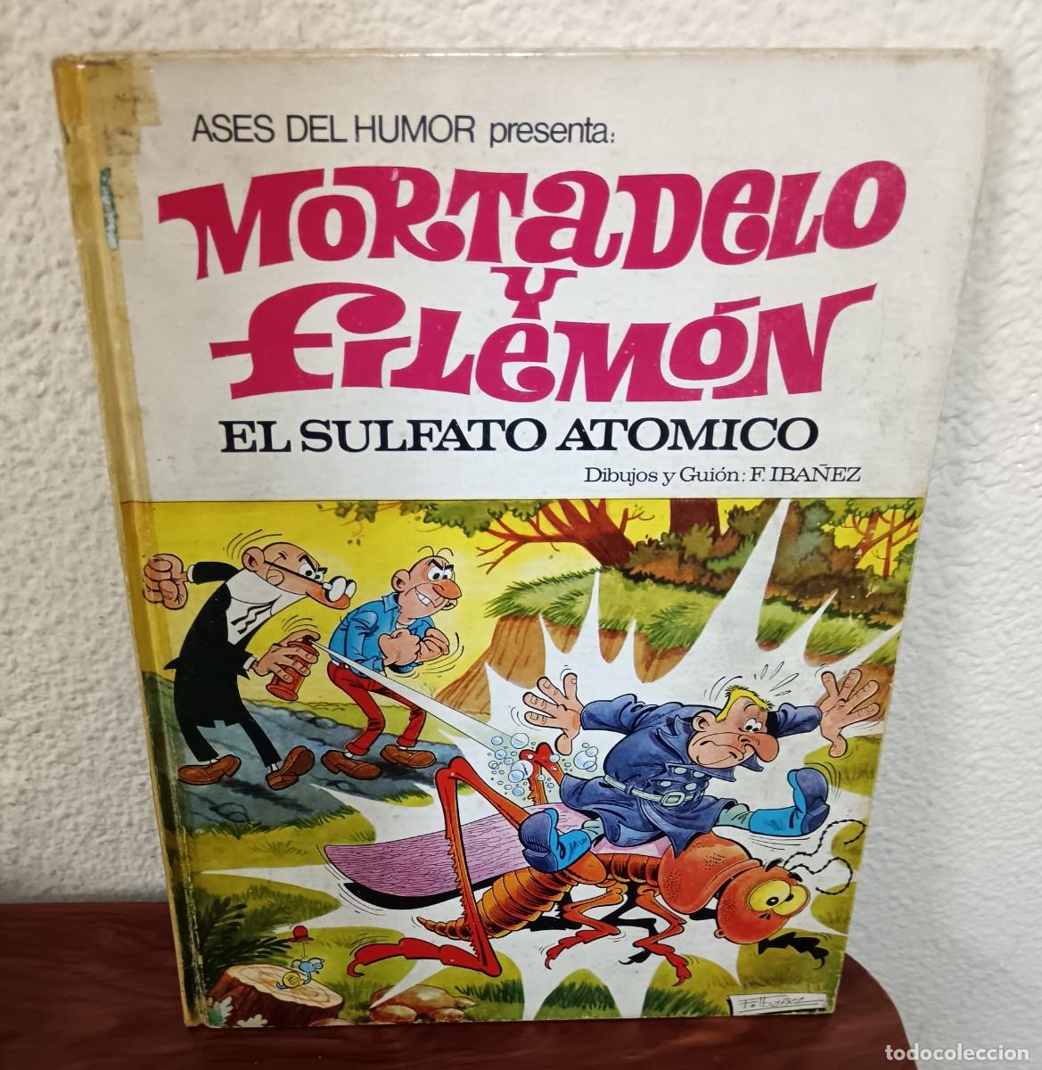 Tebeos: ASES DEL HUMOR 1 MORTADELO Y FILEM&Oacute;N EL SULFATO AT&Oacute;MICO BRUGUERA A&Ntilde;O 1969 TAPA DURA
