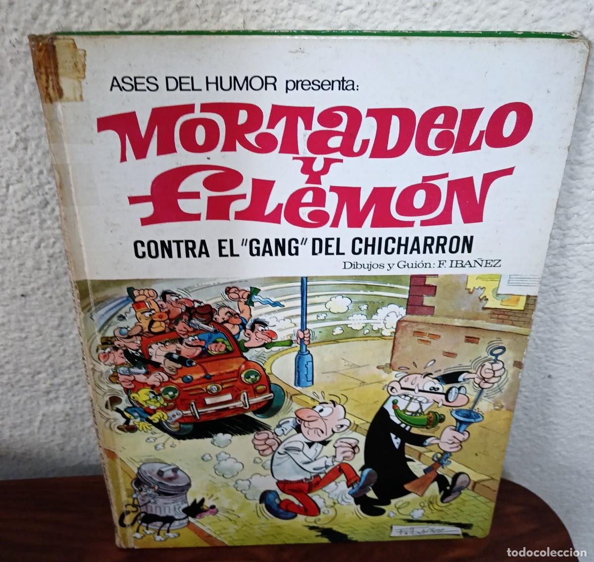 Tebeos: ASES DEL HUMOR 2 MORTADELO Y FILEM&Oacute;N CONTRA EL &rdquo;GANG&rdquo; DEL CHICHARR&Oacute;N BRUGUERA A&Ntilde;O 1969 TAPA DURA