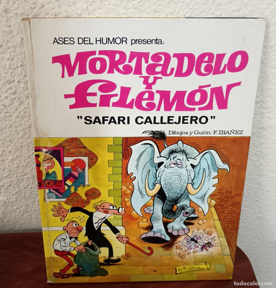 Tebeos: ASES DEL HUMOR 3 MORTADELO Y FILEM&Oacute;N &rdquo;SAFARI CALLEJERO&rdquo; BRUGUERA A&Ntilde;O 1970 TAPA DURA