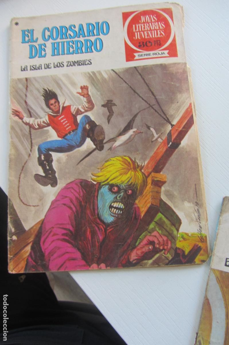 Tebeos: JOYAS LITERARIAS JUVENILES ROJA N&ordm; 35 EL CORSARIO DE HIERRO BRUGUERA arx107
