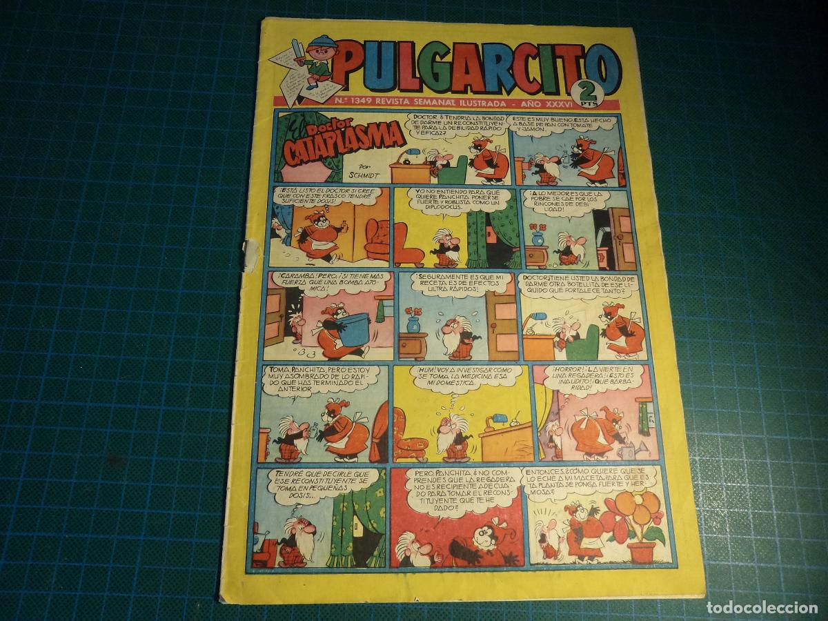 Tebeos: Pulgarcito. N&ordm; 1349. Bruguera. Portada suelta de la grapa.