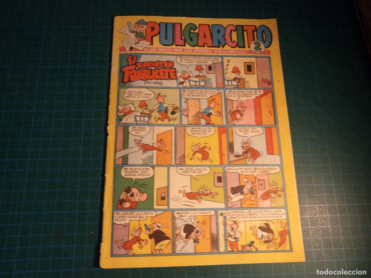 Tebeos: Pulgarcito. N&ordm; 1380. Bruguera. Portada suelta de la grapa.