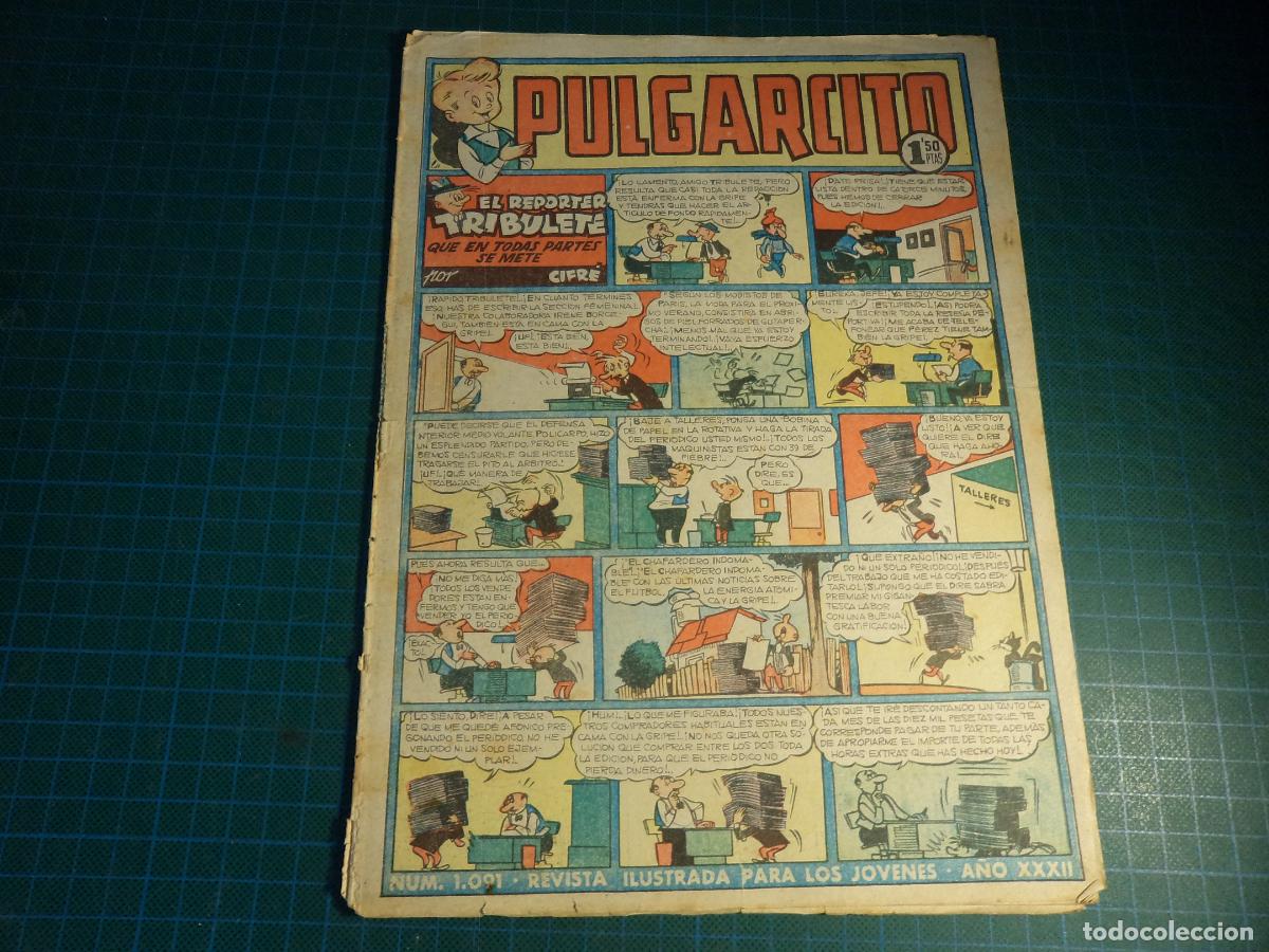 Tebeos: Pulgarcito. N&ordm; 249. Bruguera. Portada suelta de la grapa.