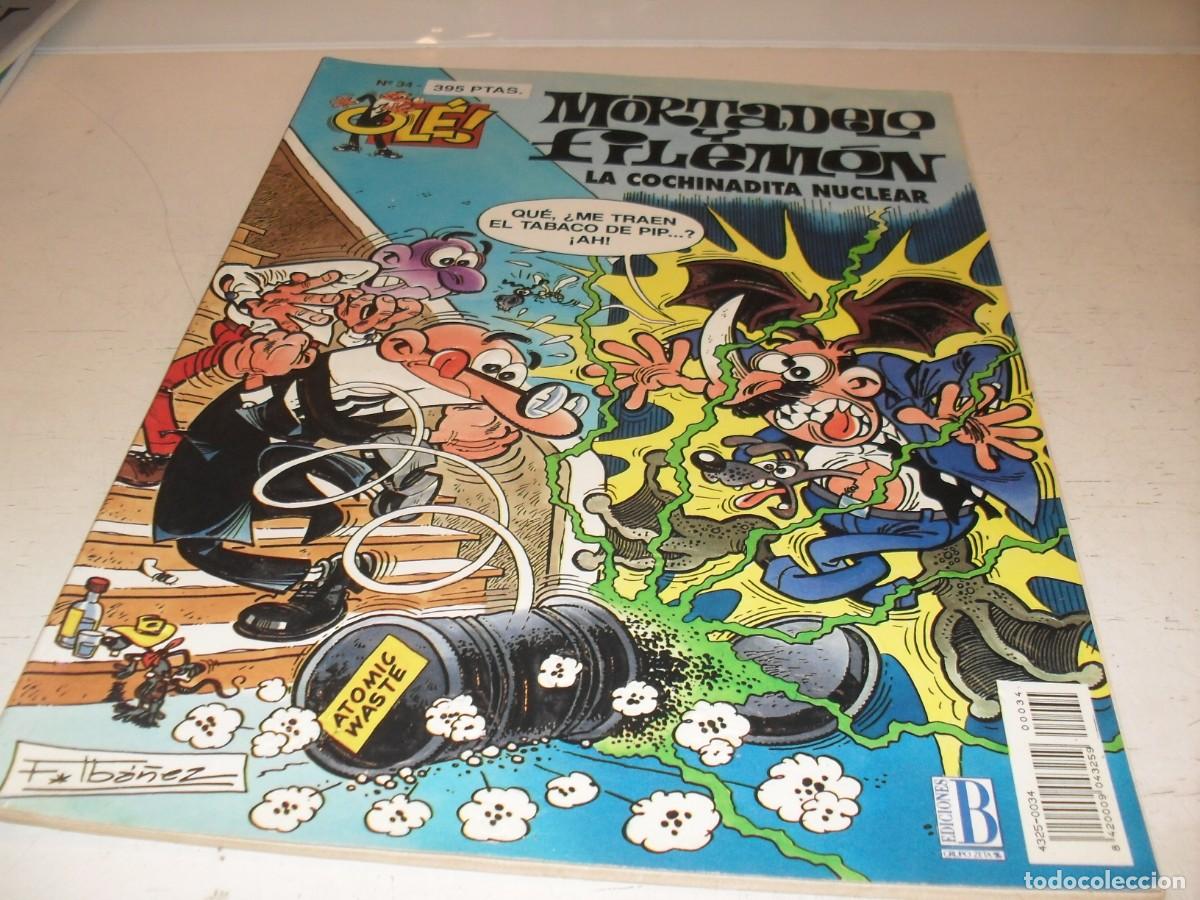 Tebeos: OLE N&ordm; 34,MORTADELO:LA COCHINADITA NUCLEAR,1&ordf; EDICION,DE IBA&Ntilde;EZ,EDICIONES B,1993