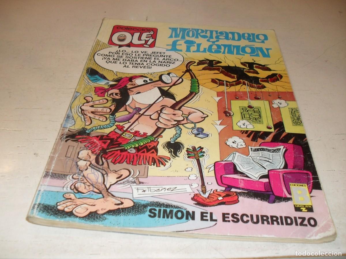 Tebeos: OLE MORTADELO N&ordm; 340,DE 417,SIMON EL ESCURRIDIZO,AVENTURA APOCRIFA,1&ordf; EDICION,EDICIONES B,1987