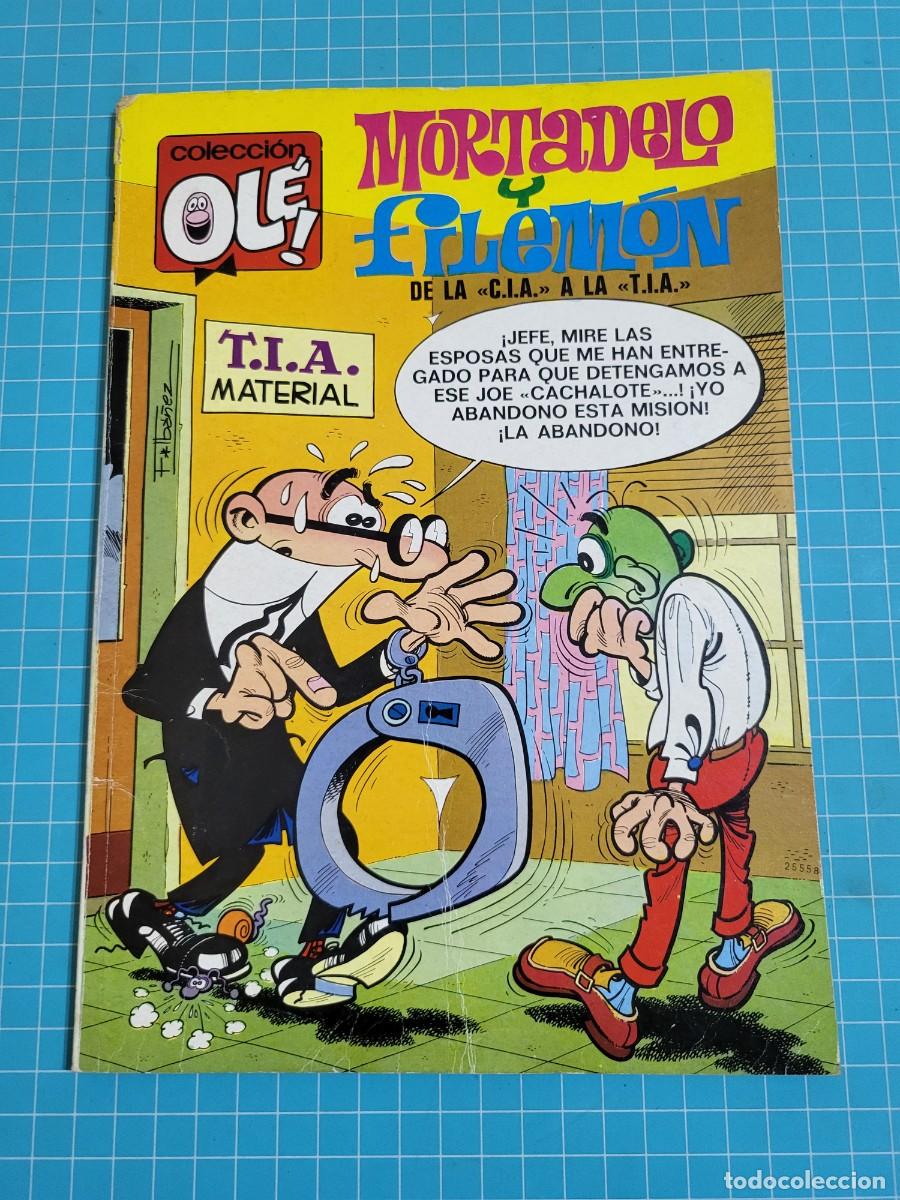 Tebeos: Ol&eacute;, Mortadelo y Filem&oacute;n. N &ordm; 104. N&uacute;mero en el lomo, 1&ordf; edici&oacute;n 11, bolsa 5, Al.