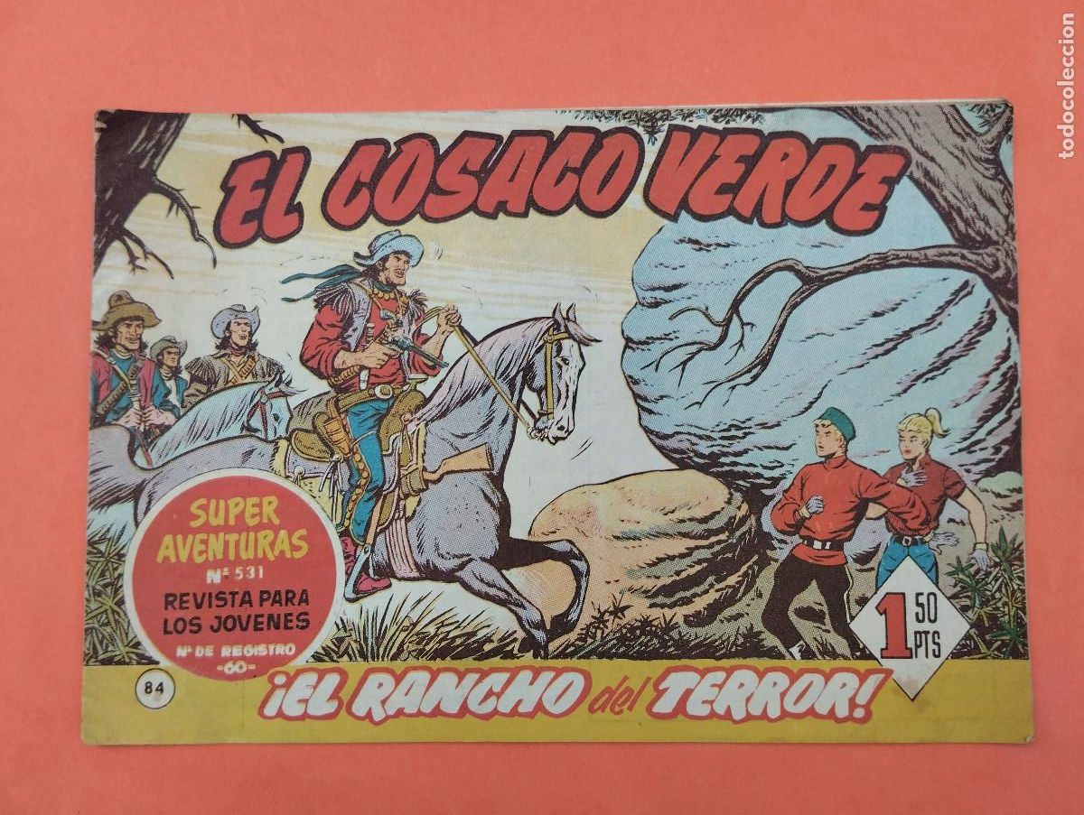 Tebeos: EL COSACO VERDE,ORIGINAL,N&ordm; 84,EL RANCHO DEL TERROR