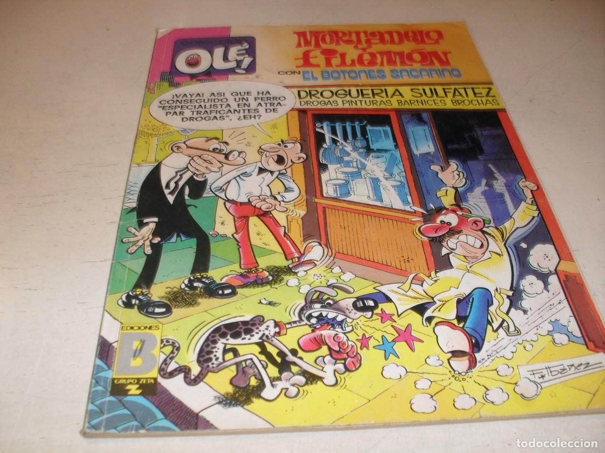 Tebeos: OLE N&ordm; 164,MORTADELO,CON EL BOTONES SACARINO,DE 417,1&ordf; EDICION,EDICIONES B,1987
