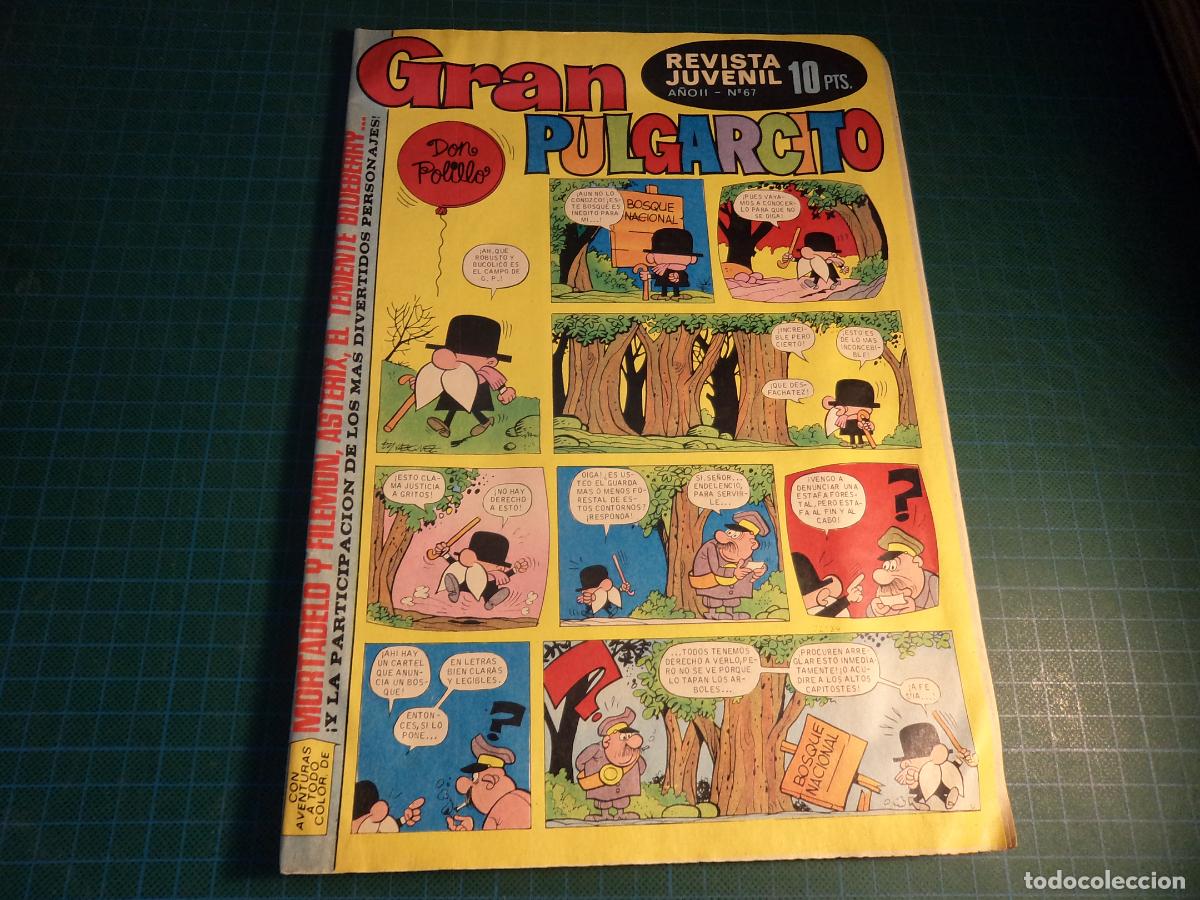 Tebeos: Gran Pulgarcito. N&ordm; 67. Bruguera. Portada suelta de la grapa.