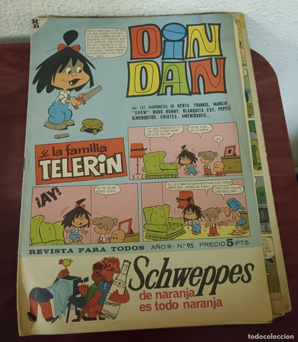 Tebeos: DIN DAN Y LA FAMILIA TELER&Iacute;N A&Ntilde;O III N&ordm; 95 13 FEBRERO 1967