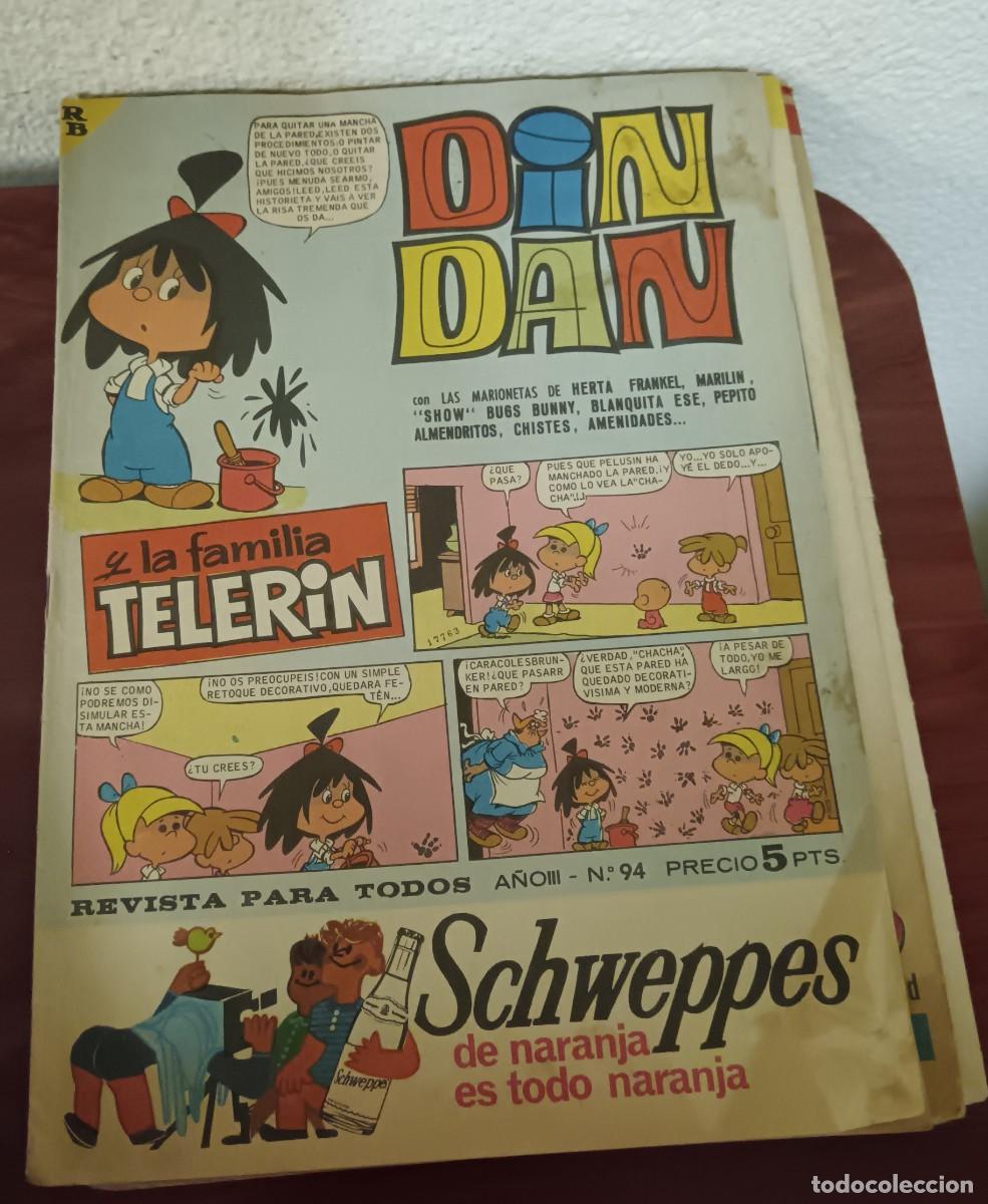 Tebeos: DIN DAN Y LA FAMILIA TELER&Iacute;N A&Ntilde;O III N&ordm; 94 6 FEBRERO 1967