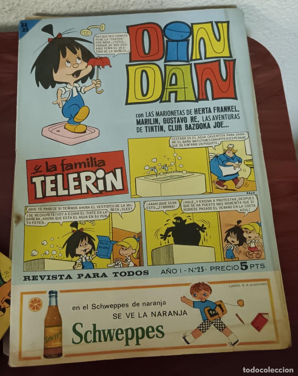 Tebeos: DIN DAN Y LA FAMILIA TELER&Iacute;N A&Ntilde;O I N&ordm; 9 11 OCTUBRE 1965