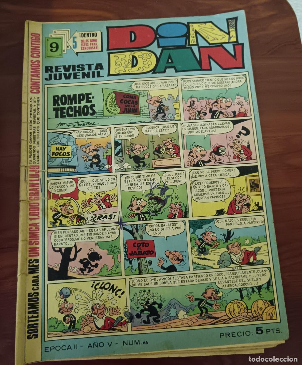 Tebeos: DIN DAN &Eacute;POCA III A&Ntilde;O V N&ordm; 66 EDITORIAL BRUGUERA A&Ntilde;O 1969