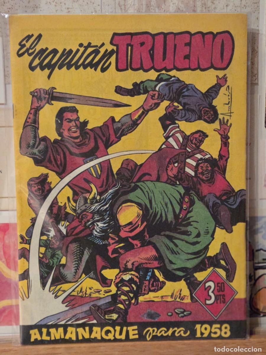 Tebeos: LOTE ALAMANAQUES CAPITAN TRUENO 1958/1959/1963/1964+3 N&Uacute;MEROS DE VACACIONES ORIGINALES