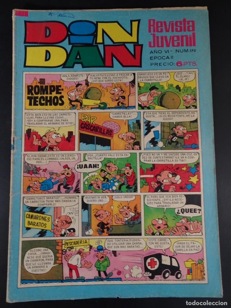 Tebeos: REVISTA JUVENIL DIN DAN N&ordm; 170 , ED BRUGUERA, VER FOTOS