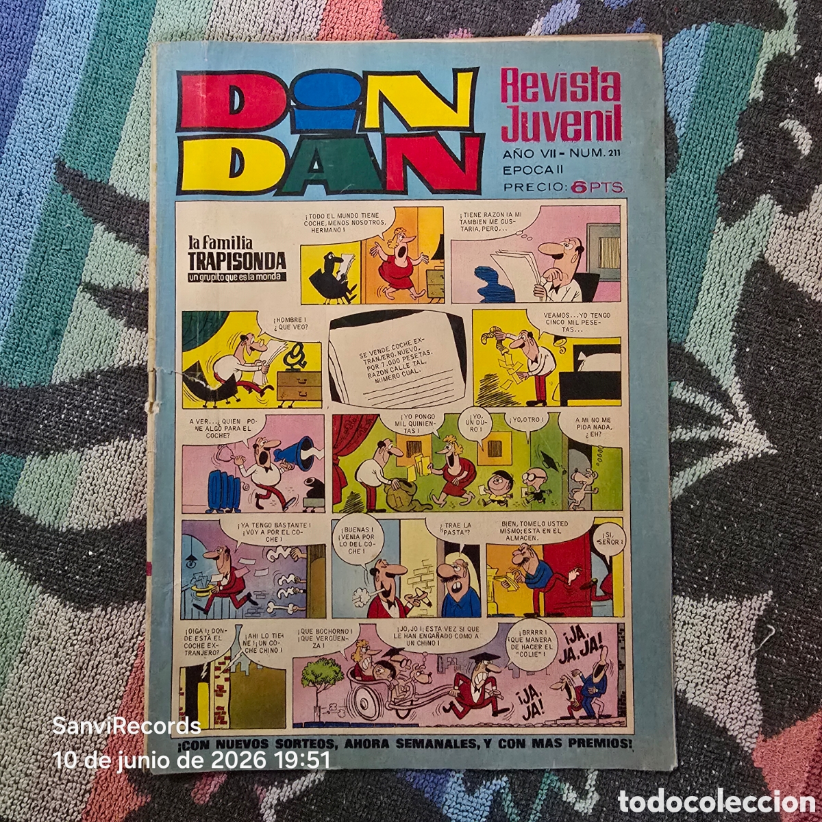 Tebeos: DIN DAN, REVISTA JUVENIL 211 (A&Ntilde;O VII) (BRUGUERA)
