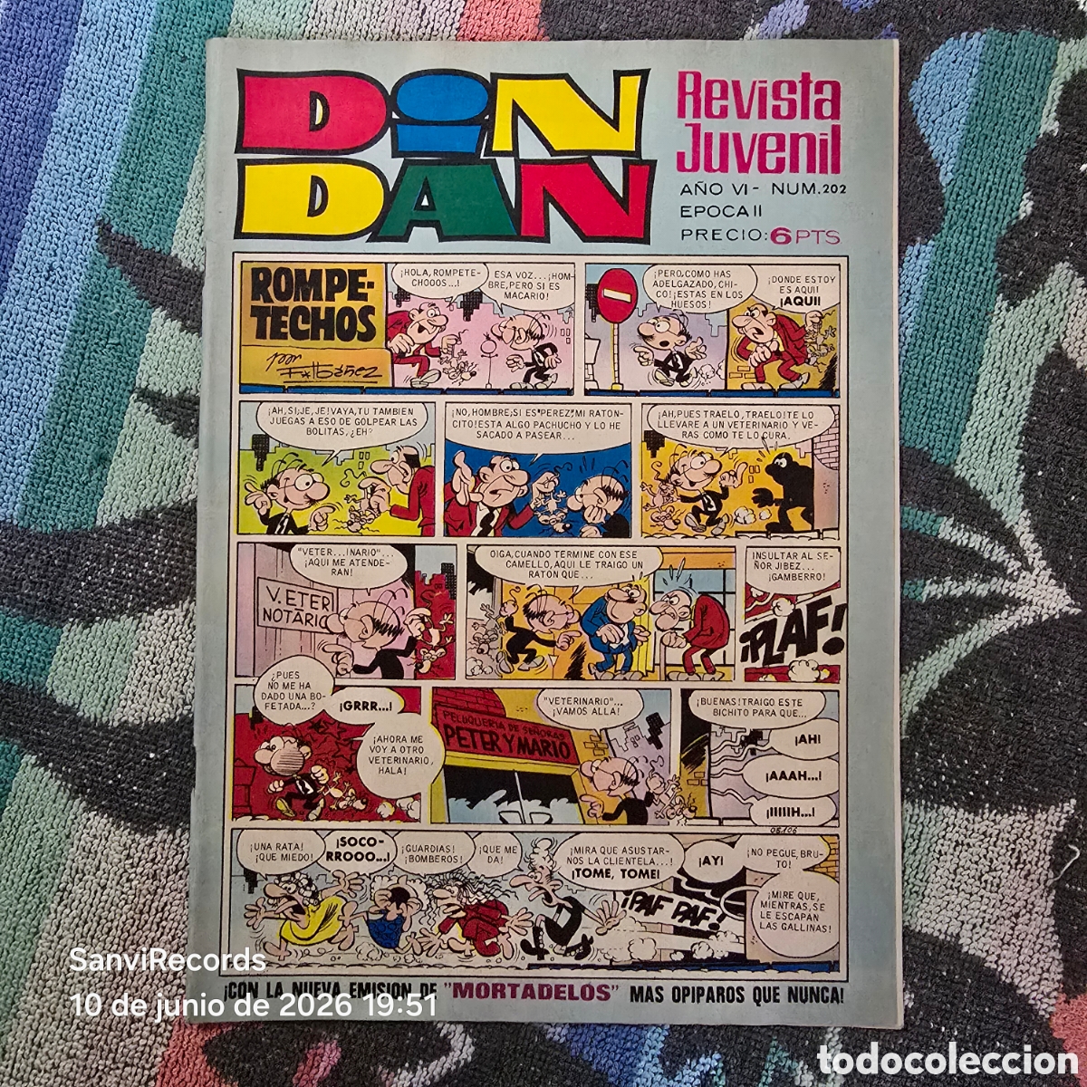 Tebeos: DIN DAN, REVISTA JUVENIL 202 (A&Ntilde;O VI) (BRUGUERA)