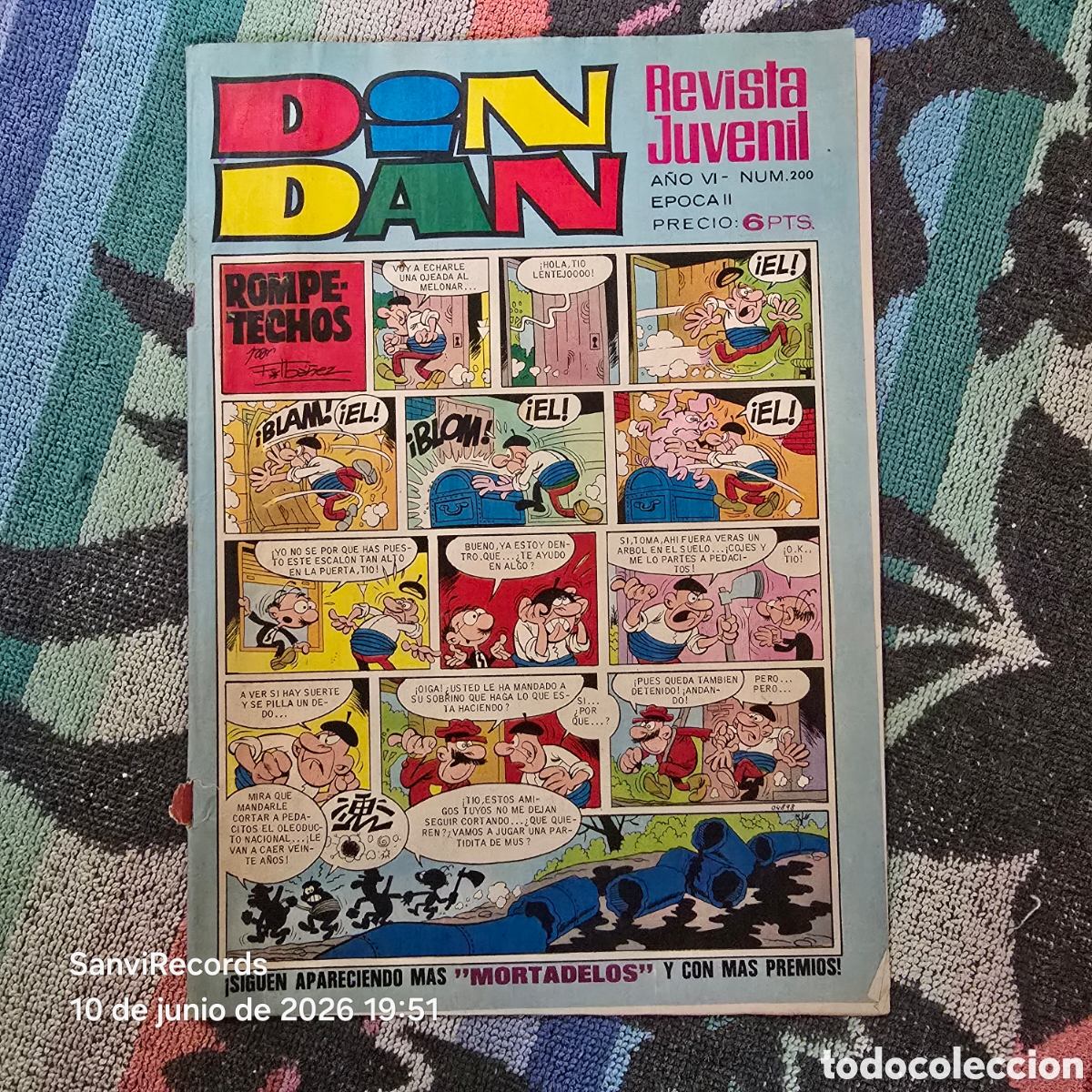 Tebeos: DIN DAN, REVISTA JUVENIL 200 (A&Ntilde;O VI) (BRUGUERA)