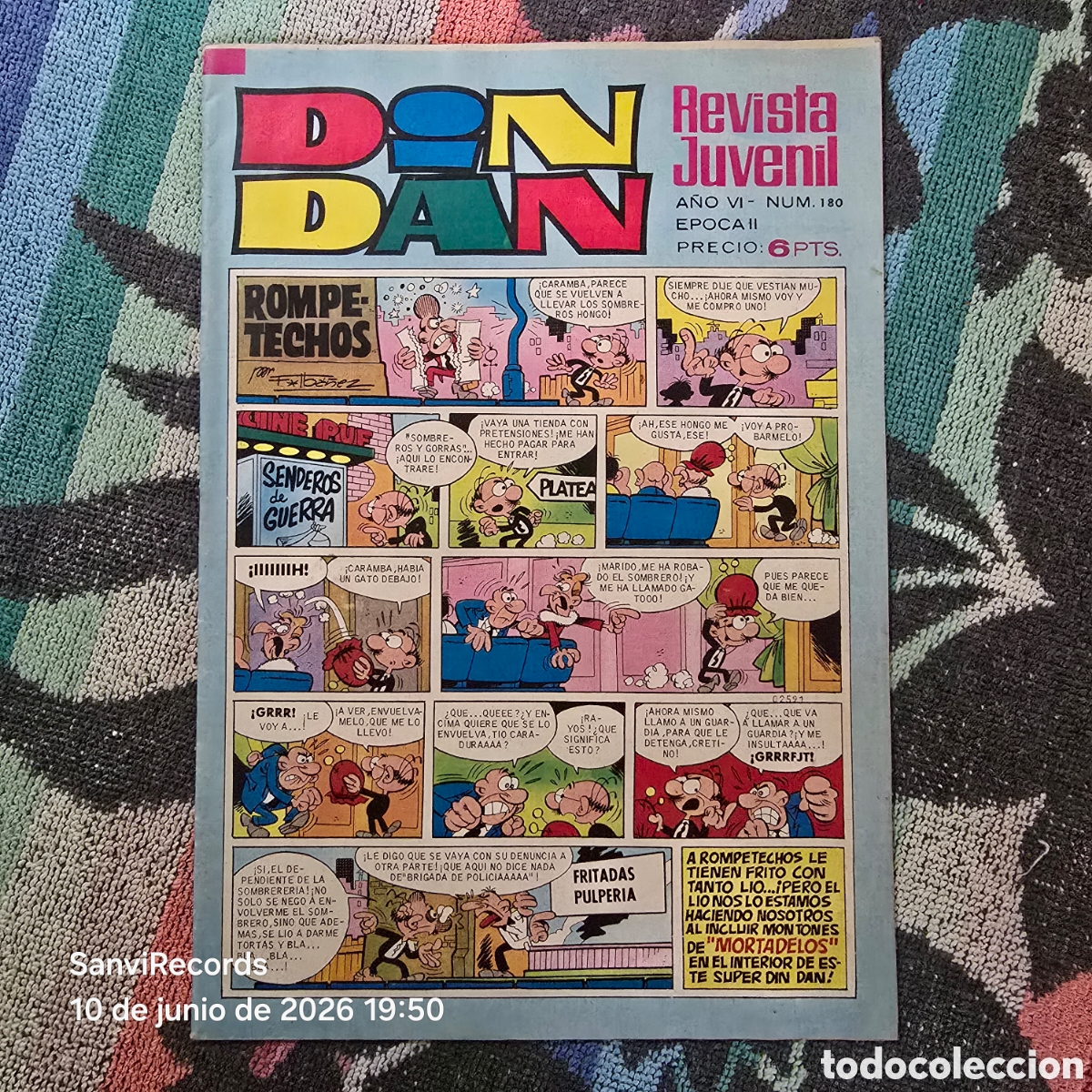 Tebeos: DIN DAN, REVISTA JUVENIL 180 (A&Ntilde;O VI) (BRUGUERA)