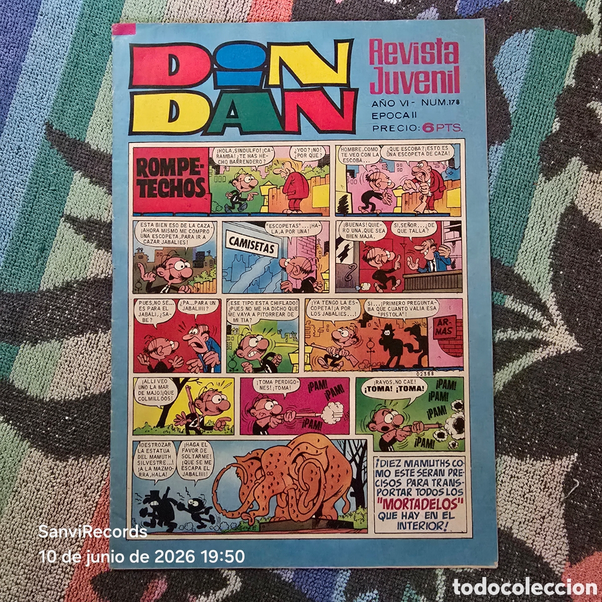 Tebeos: DIN DAN, REVISTA JUVENIL 178 (A&Ntilde;O VI) (BRUGUERA)