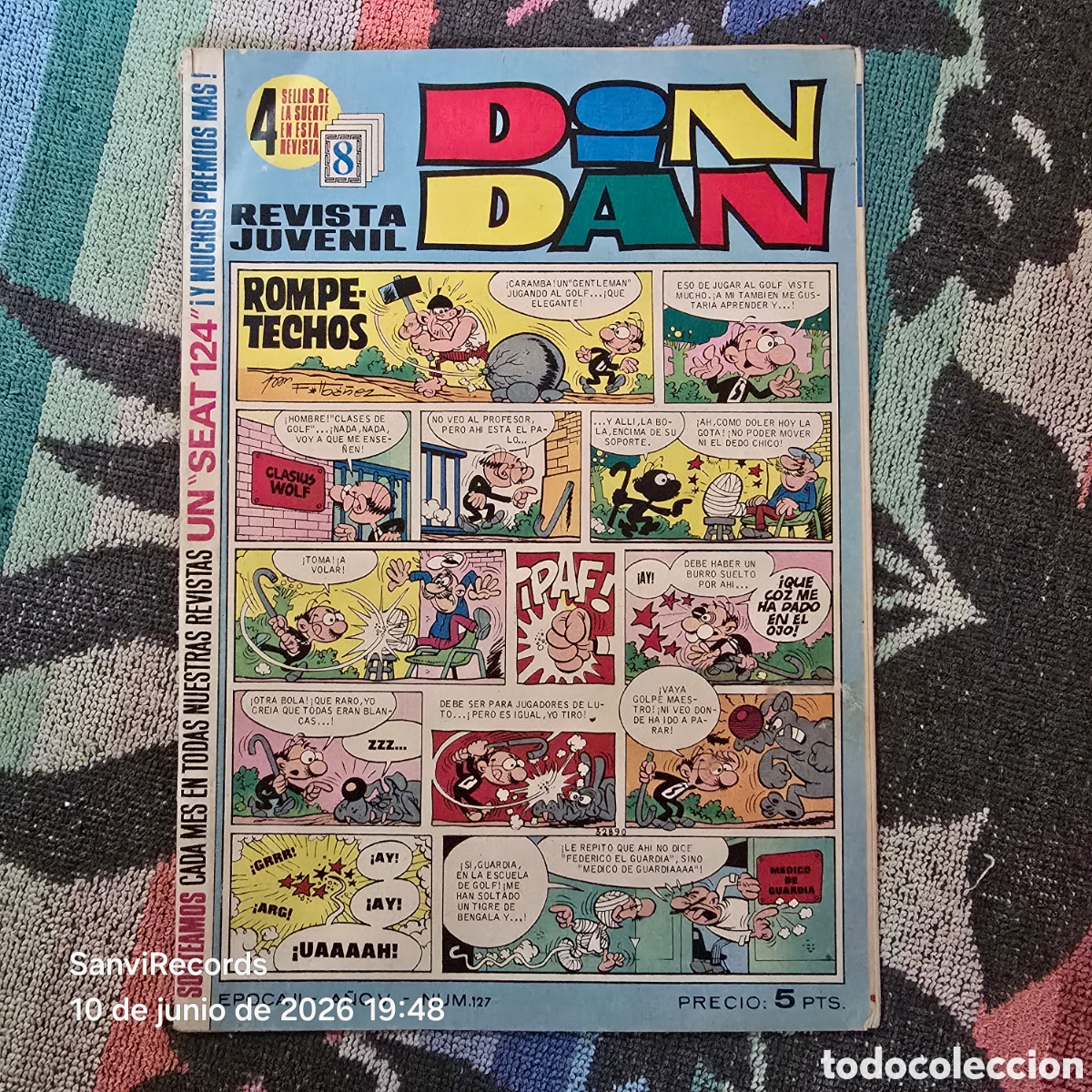 Tebeos: DIN DAN, REVISTA JUVENIL 127 (A&Ntilde;O V) (BRUGUERA)