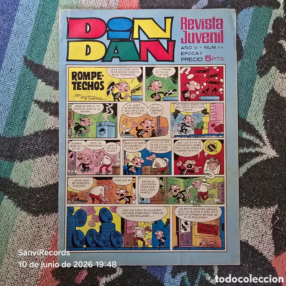 Tebeos: DIN DAN, REVISTA JUVENIL 114 (A&Ntilde;O V) (BRUGUERA)
