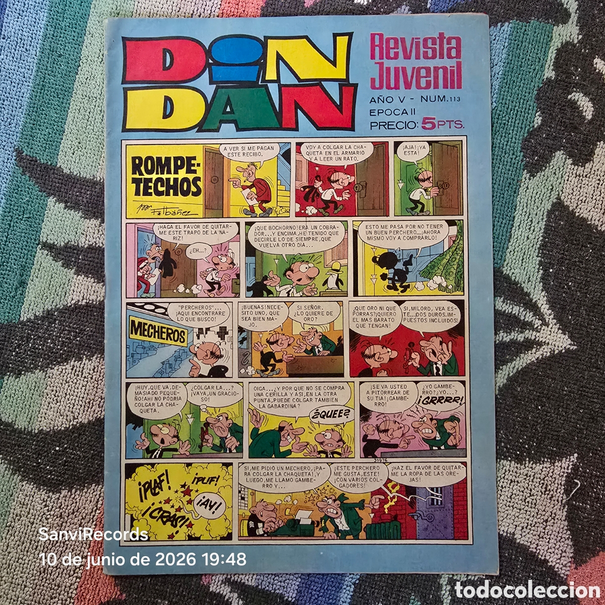 Tebeos: DIN DAN, REVISTA JUVENIL 113 (A&Ntilde;O V) (BRUGUERA)