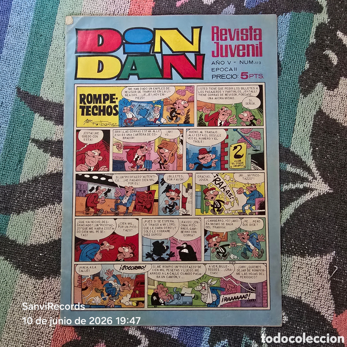Tebeos: DIN DAN, REVISTA JUVENIL 112 (A&Ntilde;O V) (BRUGUERA)