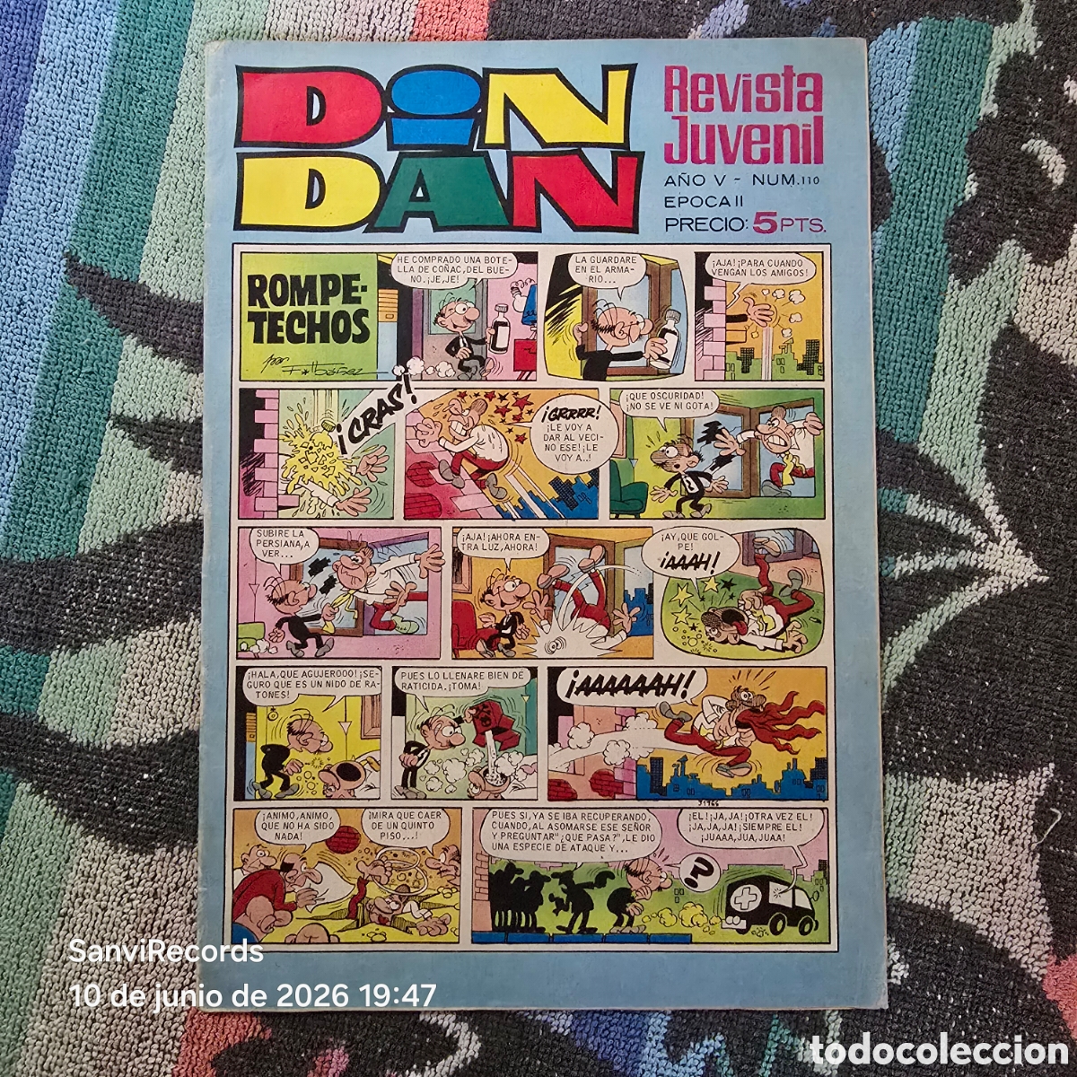Tebeos: DIN DAN, REVISTA JUVENIL 110 (A&Ntilde;O V) (BRUGUERA)