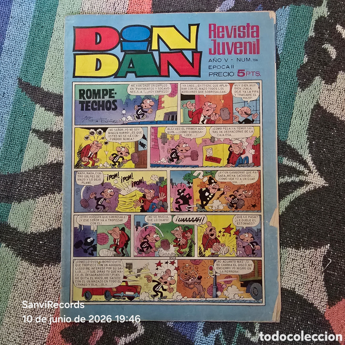 Tebeos: DIN DAN, REVISTA JUVENIL 106 (A&Ntilde;O V) (BRUGUERA)