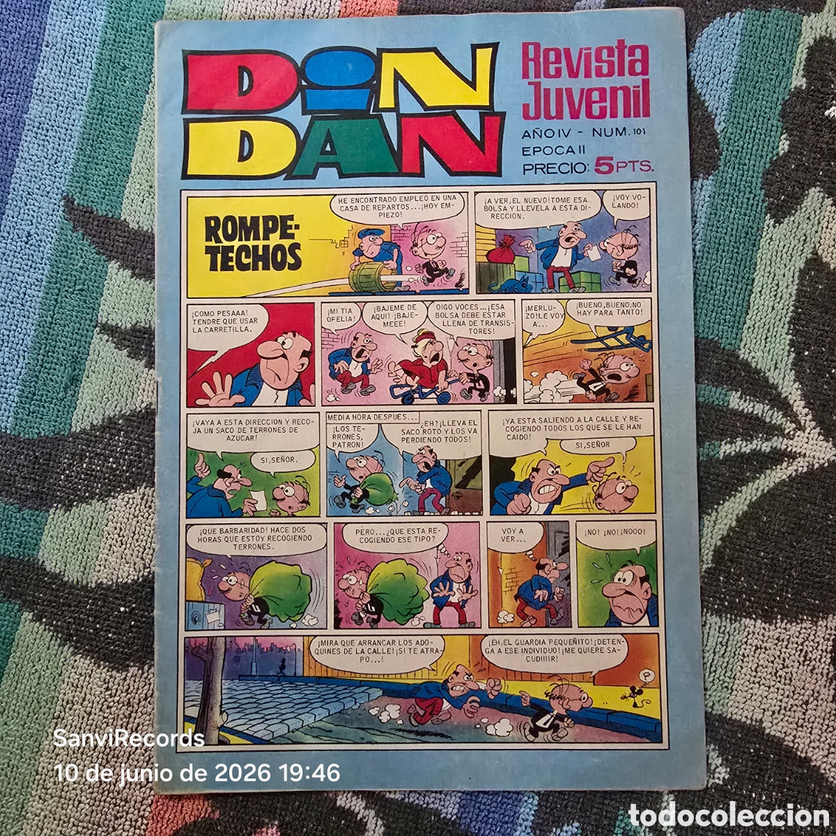 Tebeos: DIN DAN, REVISTA JUVENIL 101 (A&Ntilde;O V) (BRUGUERA)