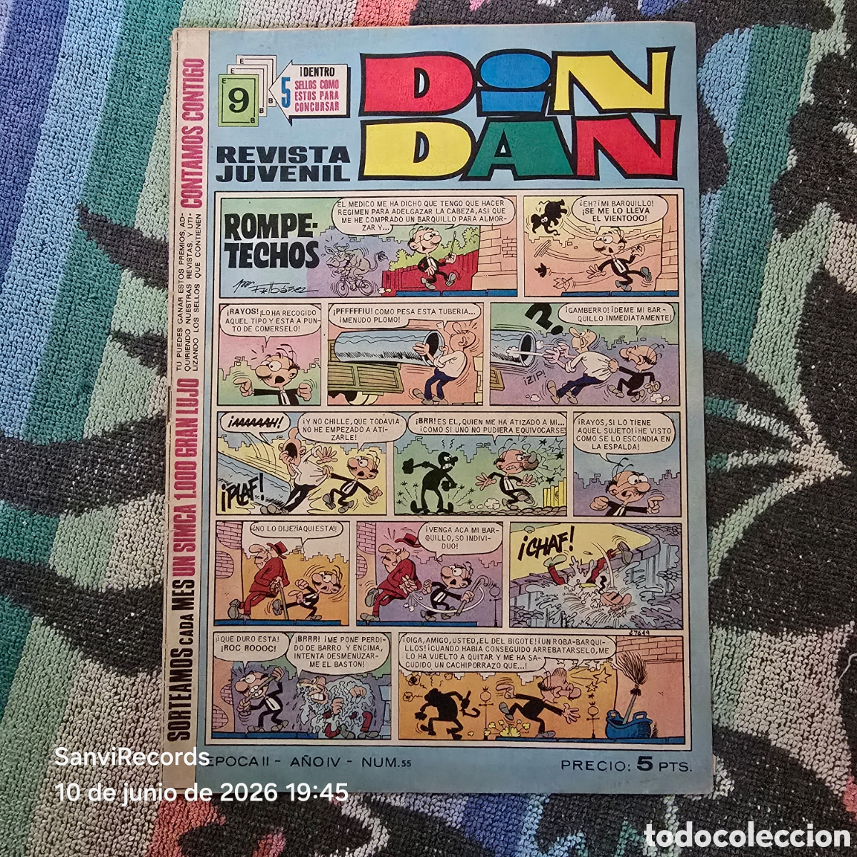Tebeos: DIN DAN, REVISTA JUVENIL 55 (A&Ntilde;O V) (BRUGUERA)