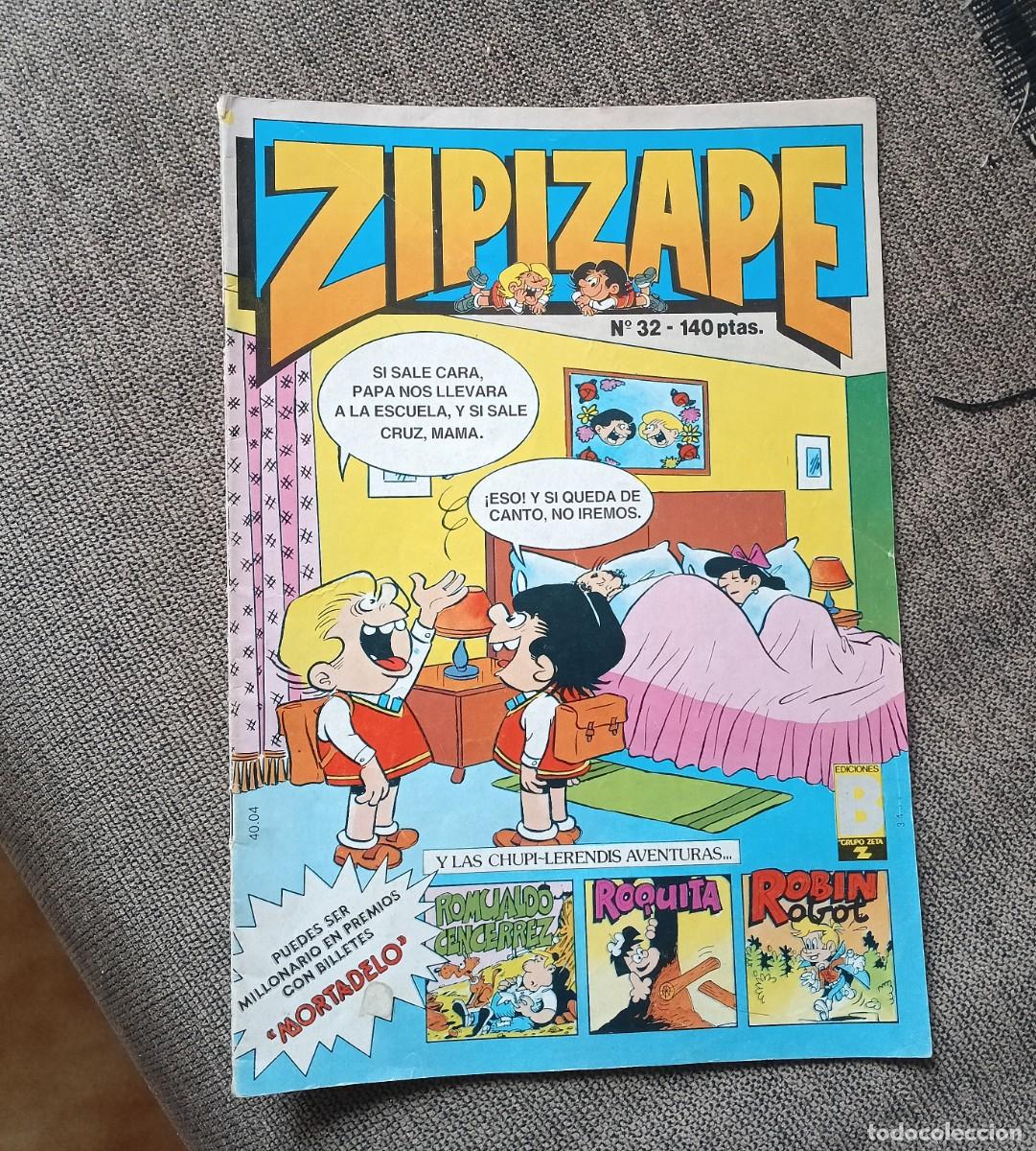 Tebeos: Revista Zipizape. Bruguera. N&deg; 32. Con billetes de Mortadelo. 1987
